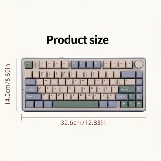 Teclado Aula F75 mecánico tri-modo compacto con RGB y layout USA