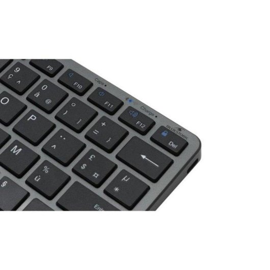 Clavier Bluestork Mini R Compact Azerty Gris Silencieux Rechargeable Bluetooth 3.0 2.4GHz USB-C