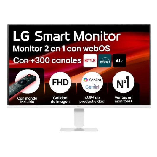 Monitor LG 27U511SB-W 27" FullHD 120Hz IPS webOS HDR10 5ms Smart TV