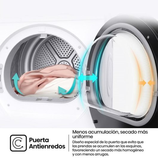 Secadora de condensação Hisense DH1I900UWDC 9kg Classe D com bomba de calor e controlo tátil