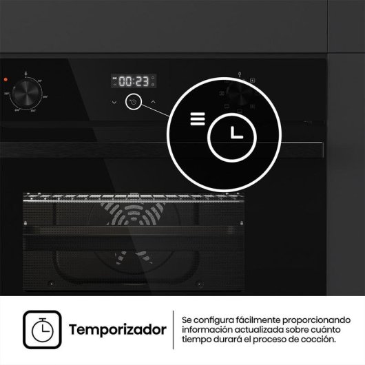 Horno Compacto Hisense BI44221ABG 49L 45cm Limpieza Manual A Grill Negro