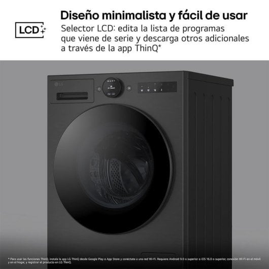 Lavasecadora LG 9 kg A W4X7016TLS con inteligencia artificial y Wi-Fi
