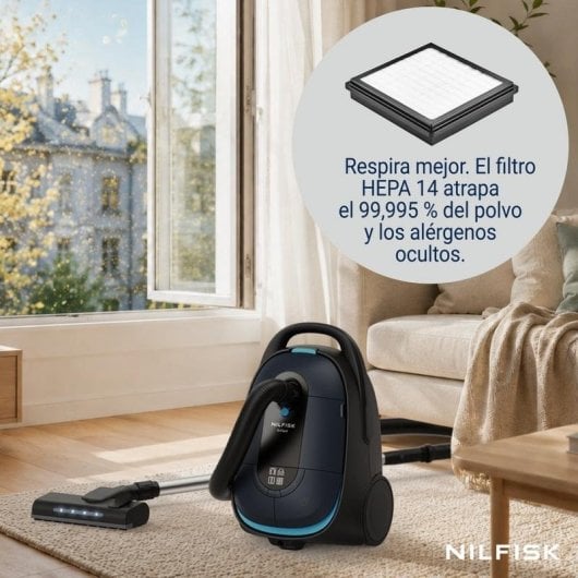 Aspirateur avec Sac Nilfisk Brilliant Parquet 750W HEPA 14 4L Bleu