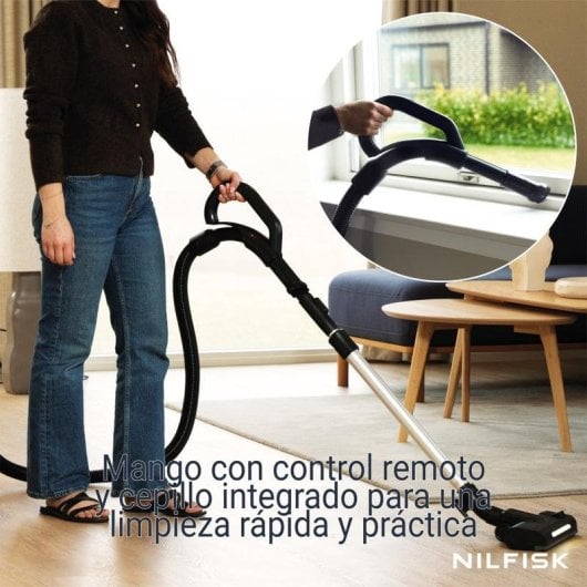 Aspirateur avec Sac Nilfisk Brilliant Parquet 750W HEPA 14 4L Bleu