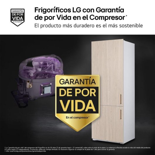 Frigorífico Combi LG CCJ7396SCHQ Total No Frost 193,5cm 385L C Blanco WiFi