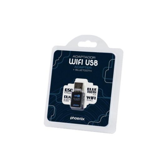 Adaptador WiFi USB Phoenix Nano 650 Mbps Dual Band Bluetooth 4.2
