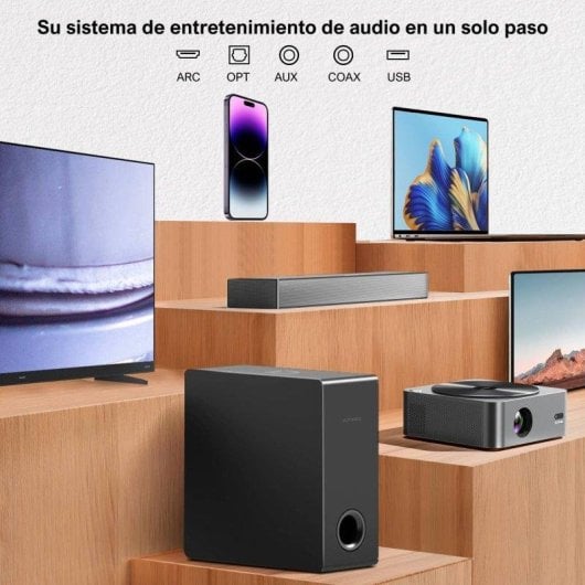 Barra de Sonido Ultimea Nova S40 2.1 160W HDMI ARC Bluetooth 5.3 Subwoofer