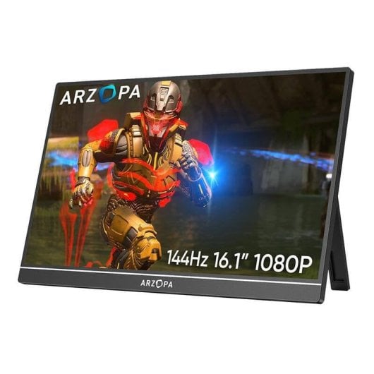 Monitor ARZOPA Z1FC 16,1" FullHD IPS 144Hz Portátil Altavoces HDR10  Integrados Soporte ajustable