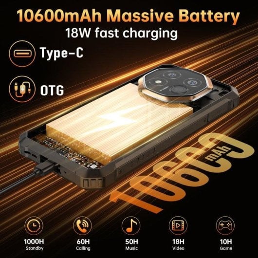 Oukitel G7 4G 8GB 256GB 6,52" Preto Dual SIM