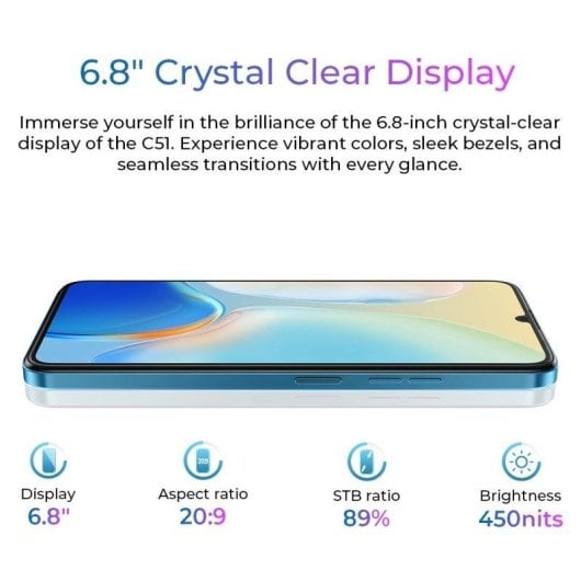 Oukitel C51 4G 4GB 128GB 6.8" Morado