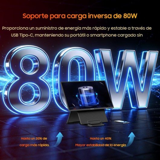 Monitor Blackview 23,8" FullHD 100Hz IPS Lautsprecher Reverse Charging Höhenverstellbar