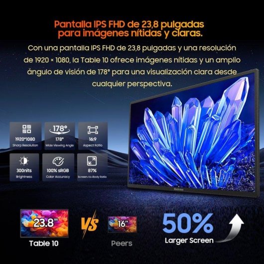 Monitor Blackview 23,8" FullHD 100Hz IPS Lautsprecher Reverse Charging Höhenverstellbar