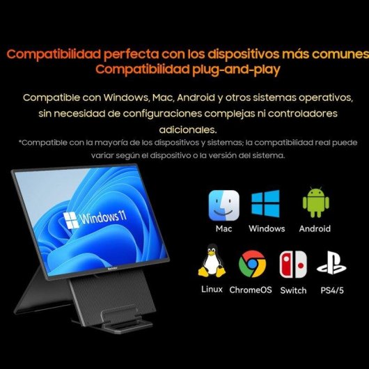 Monitor Blackview 23,8" FullHD 100Hz IPS Lautsprecher Reverse Charging Höhenverstellbar