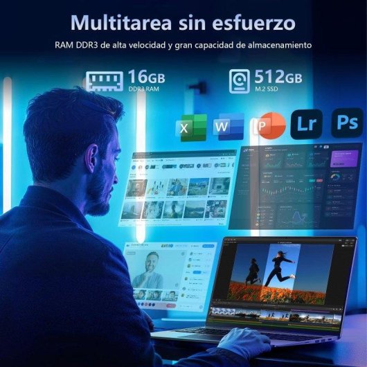 Portátil Intechne 16" Intel Core i7-8750H 16 GB 512 GB SSD Windows 11 Pro