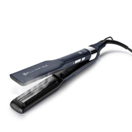 Plancha de Pelo Cerámica Bellissima Steam Elixir Deluxe 230ºC 4 Ajustes Azul