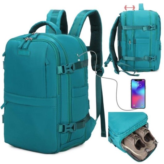 Mochila de Cabina RAYKONG Impermeable 40x30x20cm para Portátil 16"