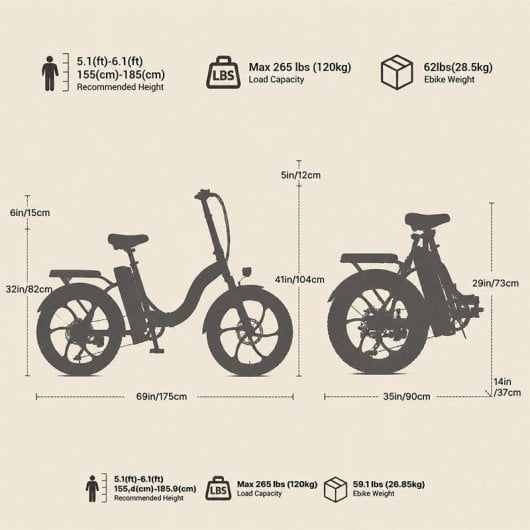 Bicicleta Eléctrica Plegable HillMiles MilePort 1 250W 20" 7 Velocidades