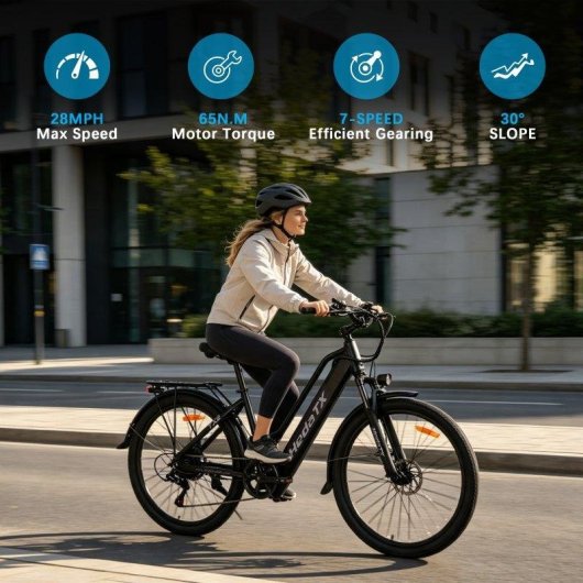 Bicicleta Eléctrica Urbana Hedatx TX2 500W 48V 16Ah 26"