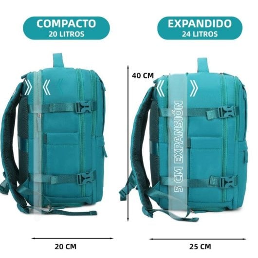 Mochila Raykong de cabina expandible 20-25 L impermeable turquesa