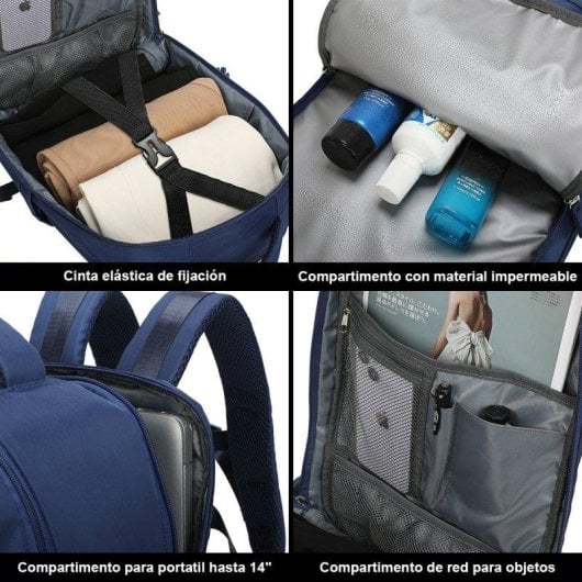 Mochila Raykong para portátil 14" 20 L impermeable azul