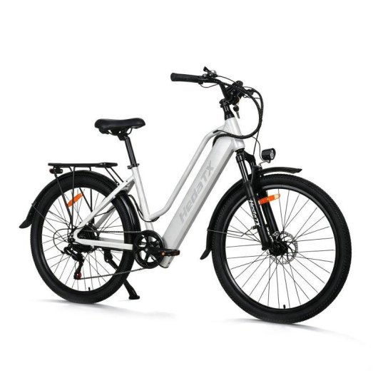 Bicicleta Eléctrica Urbana Hedatx TX2 48V 16Ah 26" Blanco