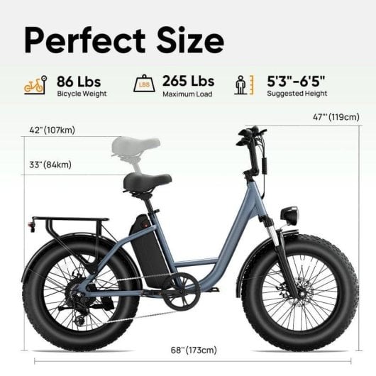 Vélo Électrique Urbain Urlife E20 Pro 1500W 48V 15,6Ah