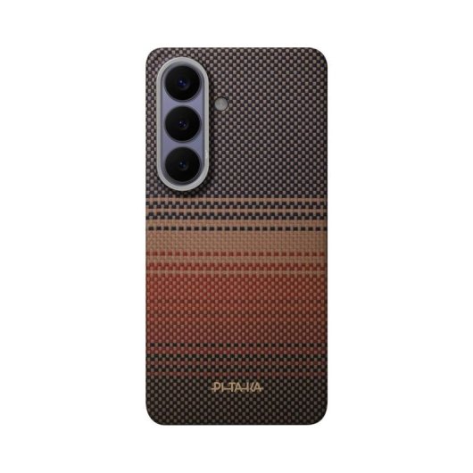 Handyhülle PITAKA Ultra Dünn Aramidfaser Rot Braun für Galaxy S26