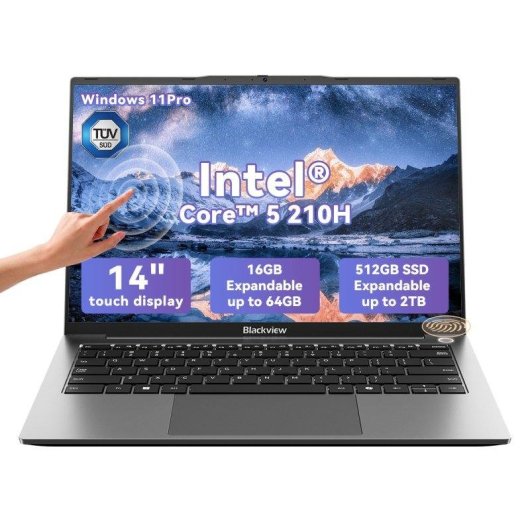 Portátil Blackview AceBook 16 14" Intel Core 5 210H 16GB 512GB SSD W11 Pro