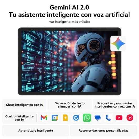 Tablet TABWEE T50 WiFi 11" 24GB Gris 128GB Pantalla HD+