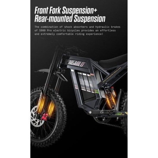 Bicicleta eléctrica Shengmilo S900 PRO Motor 3000W Batería 60V 35Ah