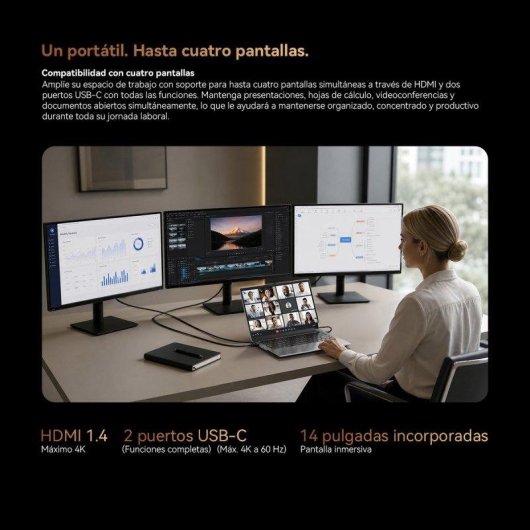 Portátil Blackview AceBook 16 14" Intel Core 5 210H 16GB Windows 11 Pro 512GB SSD ligero