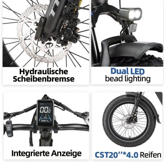 Bicicleta Eléctrica TTGO F6 Boost 250W 48V 18Ah 20"