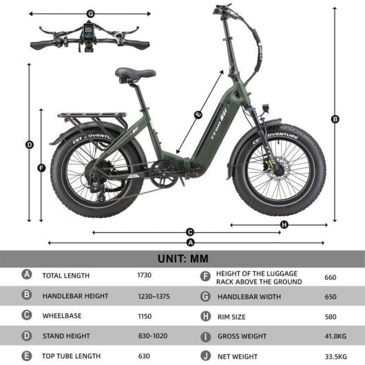 Bicicleta Eléctrica TTGO F6 Boost 250W 48V 18Ah 20"
