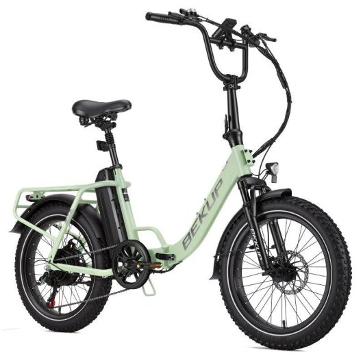 Bicicleta Eléctrica Bekup S3 Motor 250W Batería 48V 15AH 20" Verde