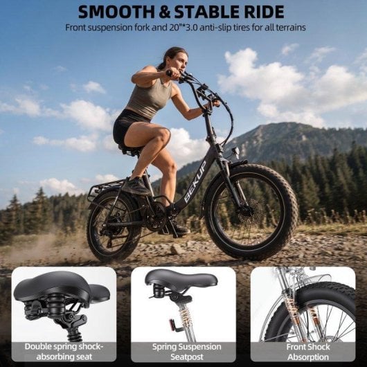 Bicicleta Eléctrica Bekup S3 250W 48V 15Ah Autonomía 75km