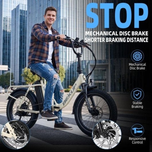 Bicicleta Eléctrica Bekup S3 250W 48V 15Ah 20" Velocidad Máx. 25 km/h