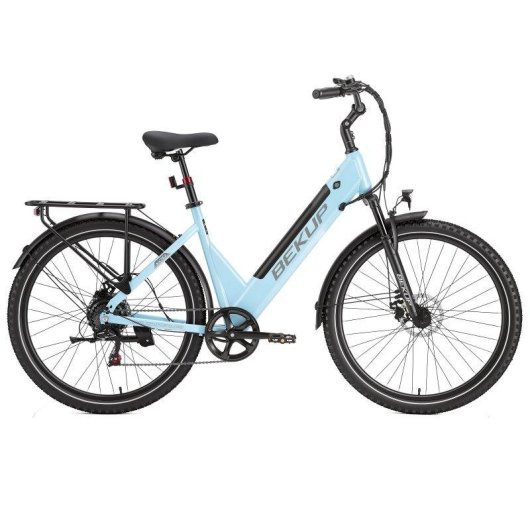 Bicicleta Eléctrica Bekup V28 Motor 250W Batería 36V 28" Azul