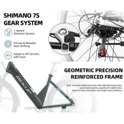 Bicicleta eléctrica Bekup V28 250 W 36 V 14,5 Ah 28"