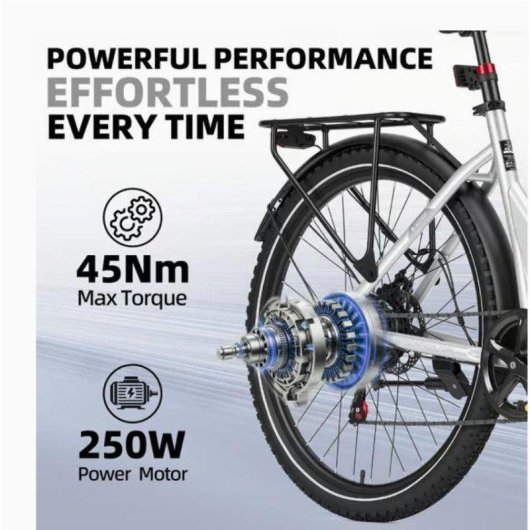 Bicicleta eléctrica Bekup V28 250 W 36 V 14,5 Ah suspensión 28"