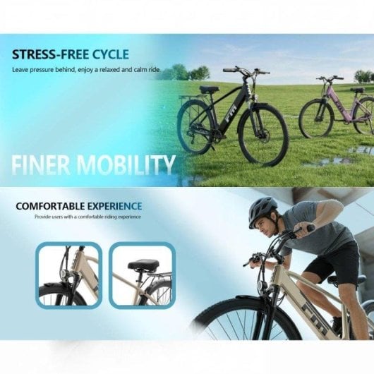 Velo Elettrico Urbano Finer Mobility M1 High-Step 250W 36V 13Ah