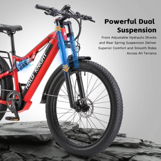 Bicicleta eléctrica Halo Knight H03 1000 W 48 V 19,2 Ah 27,5"
