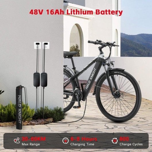 Bicicleta Eléctrica Halo Knight H02 Motor 750W Batería 48V 16Ah Neumáticos 29"