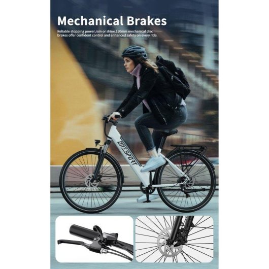 Bicicleta eléctrica OneSport OT12 250 W 36 V 13 Ah 27,5 pulgadas