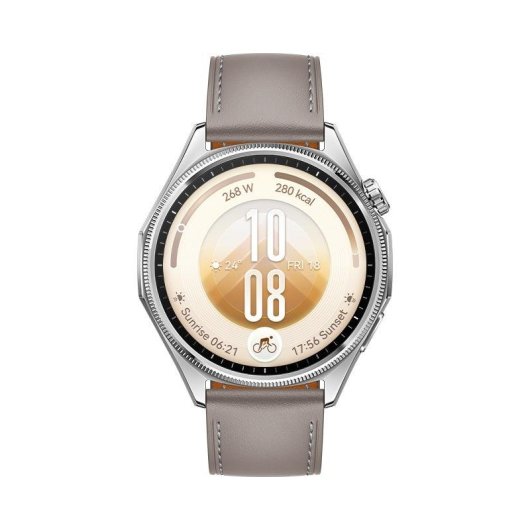 Huawei WATCH GT 7 Bluetooth NFC GPS 46mm Acero Gris Talla Única Correa de cuero Resistente al agua