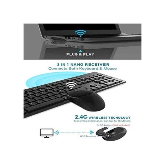 Clavier Urban Factory OWC24UF sans fil RF à membrane AZERTY noir gris rouge