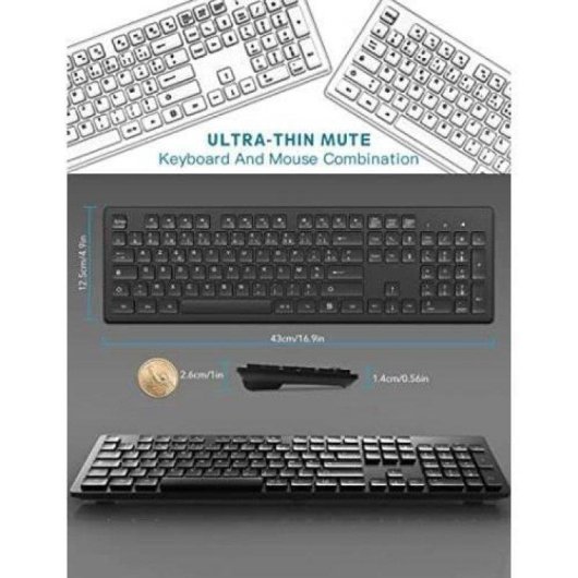 Clavier Urban Factory OWC24UF sans fil RF à membrane AZERTY noir gris rouge