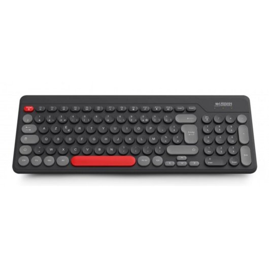 Clavier Urban Factory OWC24UF sans fil RF à membrane AZERTY noir gris rouge