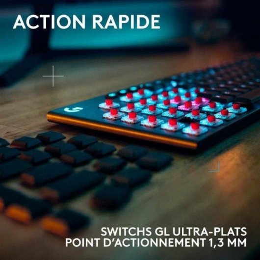 Tastatur Logitech G G915 X AZERTY mechanisch kabellos RGB schwarz