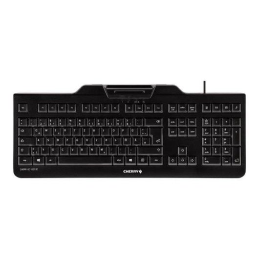 Tastiera Cherry KC 1000 SC USB AZERTY Belga Nera con Lettore Smartcard