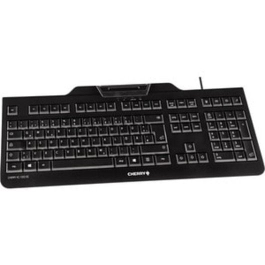 Tastiera Cherry KC 1000 SC USB AZERTY Belga Nera con Lettore Smartcard